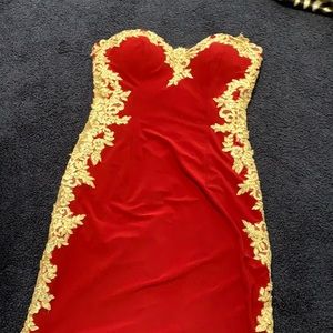 prom dress red
